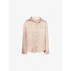 Calvin Klein Womens Cedar Satin Sheen Pyjama Shirt In Pink