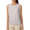 Calvin Klein Womens Chiffon Pleated Blouse