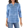 Calvin Klein Womens Chiffon Striped Button-down Top