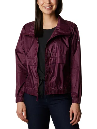 Calvin Klein Womens Cold Weather A Windbreaker Jacket In Red