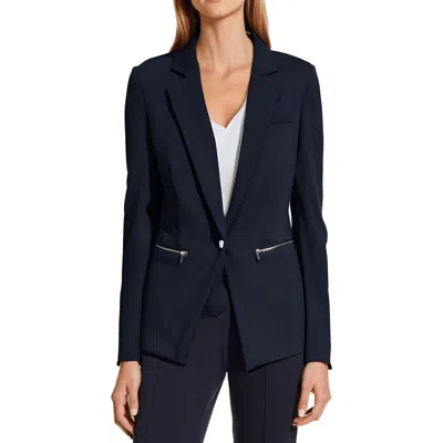 Calvin Klein Womens Collar Manmade One-button Blazer