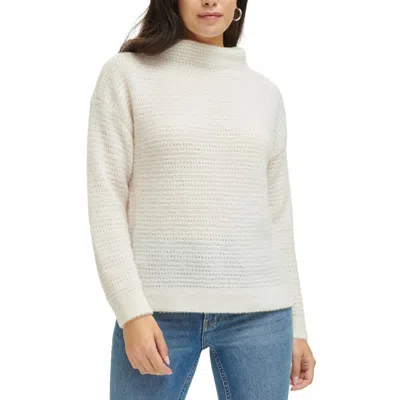 Calvin Klein Womens Cozy Funnel Neck Pullover Sweater In Gray