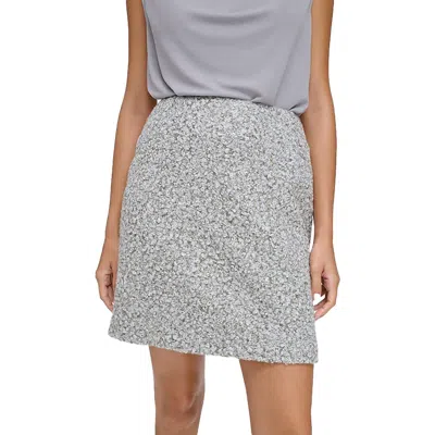 Calvin Klein Womens Faux Fur Above Knee Pencil Skirt In Multi