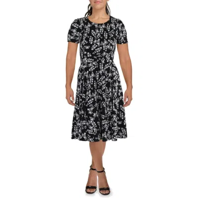 Calvin Klein Womens Fit % Polyester Fit & Flare Dress In Multi