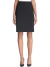 Calvin Klein Womens Flat Front Lined Pencil Skirt In Black