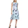 Calvin Klein Womens Floral Sleeveless Midi Dress In Multi