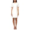 Calvin Klein Womens Flounce Sleeves Midi Wear To Work Dress