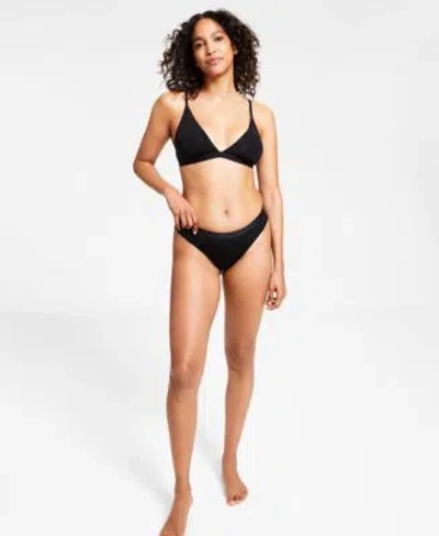 Calvin Klein Womens Form To Body Triangle Bralette Bikini Underwear In Speakeasy