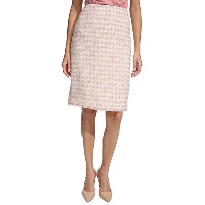 Calvin Klein Womens Glen Plaid Spring Chic Pencil Skirt In Multi