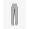 Calvin Klein Womens Grey Heather Lounge Slim-leg Plush-terry Jogging Bottoms In Gray