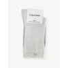 Calvin Klein Womens Grey/off-white Ankle-length Pack Of Two Mesh Socks