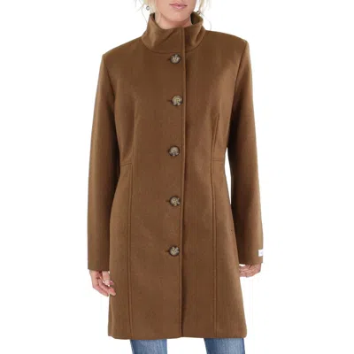 Calvin Klein Womens Heathered Polyester Overcoat