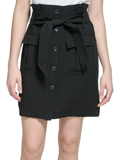 Calvin Klein Womens High Rise Above Knee Pencil Skirt In Black