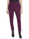 Calvin Klein Womens High Rise Solid Ankle Pants In Purple