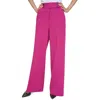 Calvin Klein Petite Wide Leg Button-waist Scuba Crepe Pants In Red