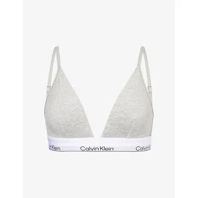 CALVIN KLEIN WOMENS CALVIN KLEIN ICON UNLINED COTTON-MODAL JERSEY TRIANGLE BRALETTE