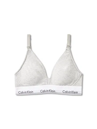 Calvin Klein Womens Icon Maternity Triangle Bra Grey In Gray