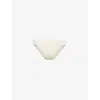 Calvin Klein Womens Attraction Lace-waistband Stretch-woven Briefs Ivory In Ivory