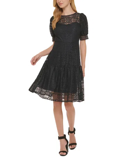 Calvin Klein Womens Lace Cocktail And Party Dress In Black
