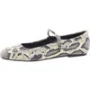 Calvin Klein Womens Leather Buckle Ballet Flats