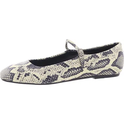 Calvin Klein Womens Leather Buckle Ballet Flats