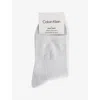 Calvin Klein Womens Light Blue Branded Pack Of Two Woven Socks Eur 39-42/6-9 Uk