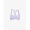 Calvin Klein Womens Lilac Quartz Scoop-neck Modal Ribbed Cotton-blend Bralette Xl In Lilac Quartz