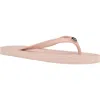 Calvin Klein Womens Logo Manmade Flip-flops In Pink