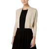 Calvin Klein Petite Three-quarter-sleeve Glitter Shrug Cardigan In Gold