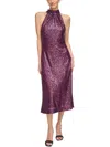 Calvin Klein Womens Midi Halter Cocktail And Party Dress In Multi