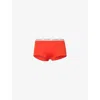 Calvin Klein Womens Molten Icon Logo Boyshort Cotton-jersey Briefs In Molten