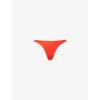 Calvin Klein Womens Molten Icon Logo Dipped Cotton-jersey String Thong In Molten