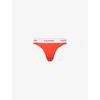 Calvin Klein Womens Molten Icon Modal Cotton-blend Thong In Molten