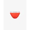 Calvin Klein Womens Icon Modal High-leg Cotton-blend Tanga Briefs Molten Xs In Molten