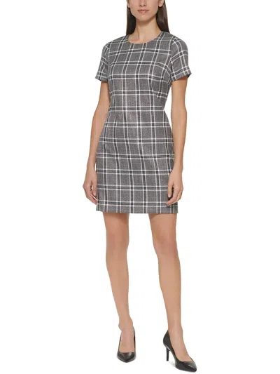 Calvin Klein Womens Office Mini Wear To Work Dress In Multi