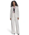 Calvin Klein Womens One Button Blazer Wide Leg Pants In Cream