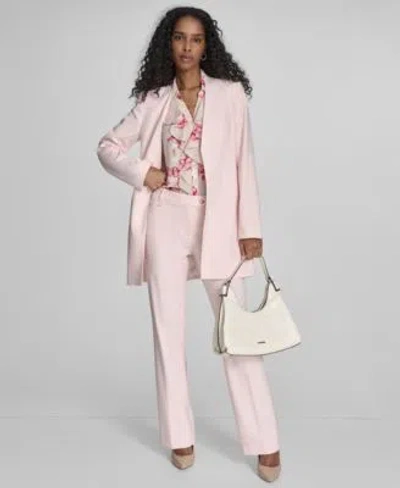 Calvin Klein Womens Open Front Blazer Modern Fit Pants In Parfait