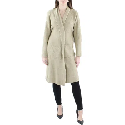 Calvin Klein Womens Open Front Duster Cardigan Sweater In Beige