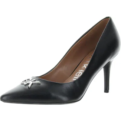 Calvin Klein Womens Patent Cushioned Footbed Pumps In Multi