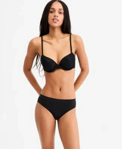 Calvin Klein Womens Perfectly Fit Ultralight Lightly Lined Demi Bra Bonded Flex Bikini Underwear In Black