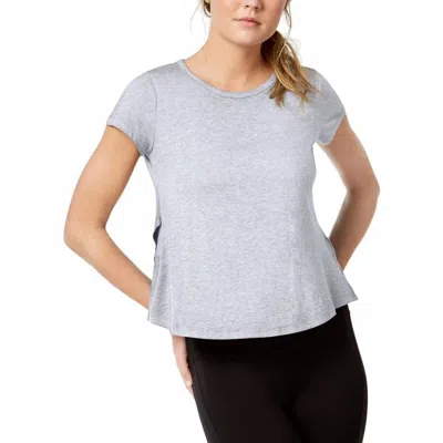 Calvin Klein Womens Performance Flared Hem Top In Stone In Gray
