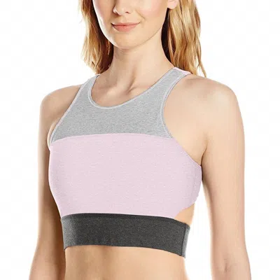 Calvin Klein Womens Performance Low Impact Colorblocked Sports Bra In Blossom Overdye Combo In Multi