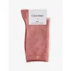 Calvin Klein Womens Pink Combo Ankle-length Pack Of Two Mesh Socks