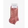 Calvin Klein Womens Pink Combo Pack Of Two Stretch-mesh Ankle Socks