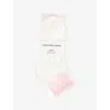 Calvin Klein Womens Pink/white Branded Pack Of Two Cotton-blend Ankle Socks Eur 39-42/6-9 Uk
