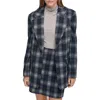 Calvin Klein Plaid Longline Jacket In Multi