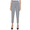 Calvin Klein Womens Pleated Pin Stripe Trouser Pants In Multi