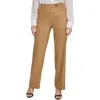 Calvin Klein Womens Pocket Linen Wide Leg Pants In Multi