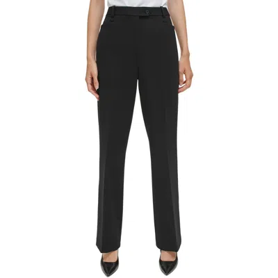 Calvin Klein Womens Pocket Rayon Trouser Pants In Black