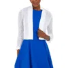 Calvin Klein Pointelle Ruffle-cuff Cardigan In White